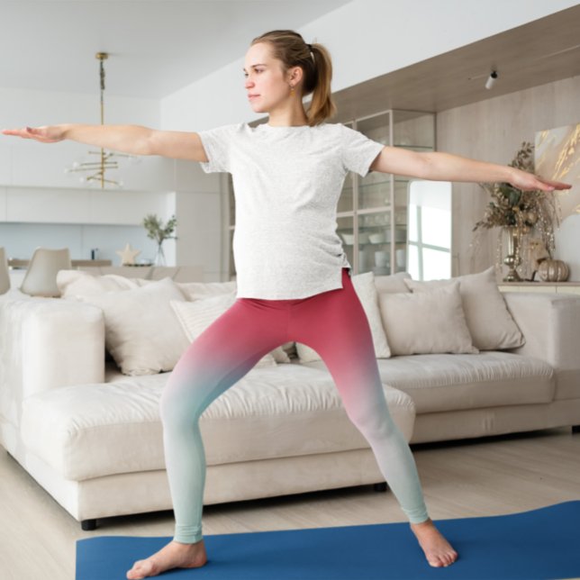 Rosa Blue Ombre-övertoning Leggings (Skapare uppladdad)