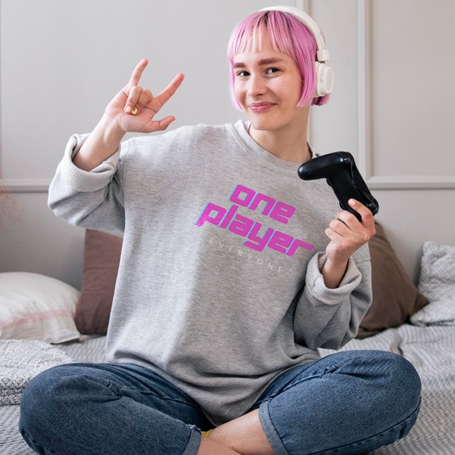 Rosa & Blue One Player Långärmad T-Shirt (Skapare uppladdad)