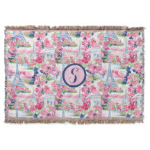 Rosa & Blue Paris Patterned Monogram