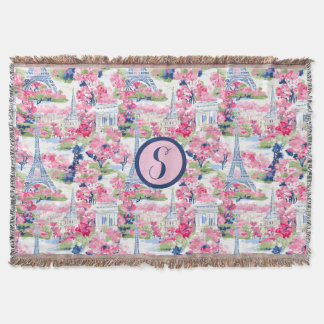 Rosa & Blue Paris Patterned Monogram Filt