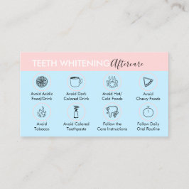 Rosa Blue Pastel Teeth Whitening Aftercare Tips Visitkort