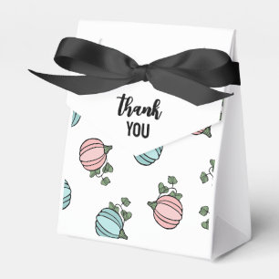 Rosa & Blue Pumpkins Gender Reveal Tack Presentaskar