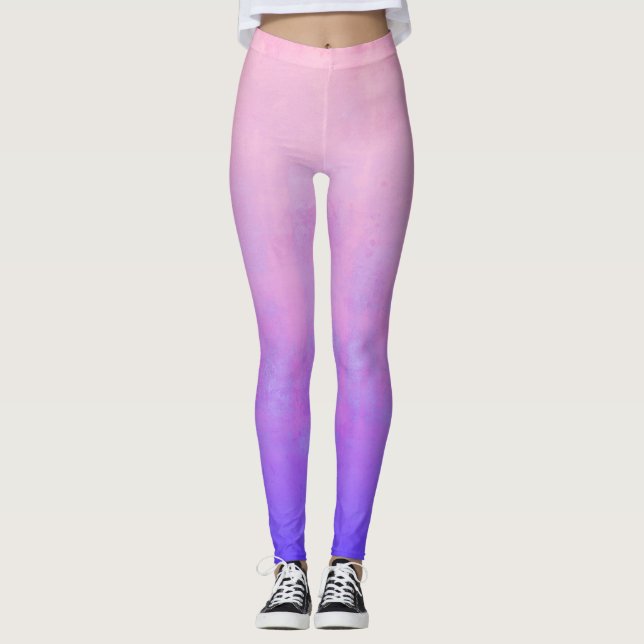 Rosa Blue rustic ombre Leggings (Framsida)