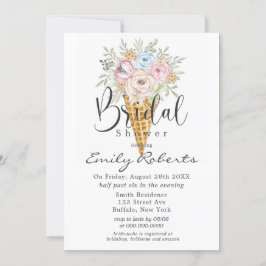 Rosa Blue Sage Ice Cream Cone Möhippa Inbjudningar