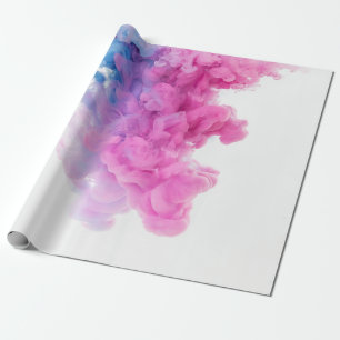 Rosa Blue Smoke Cloud Elegant Baby Gender Reveal Presentpapper