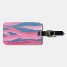 Rosa Blue Sunset Painting Personlig Luggage Tagg Bagagebricka