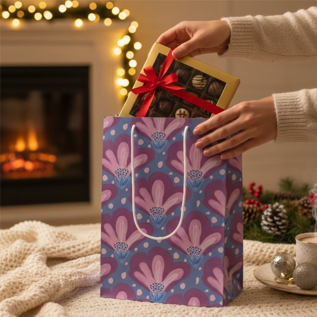 Rosa Blue Watercolor Flower (Perfect for anyone. Cute painted flowers bring a little playfulness to your gift.)