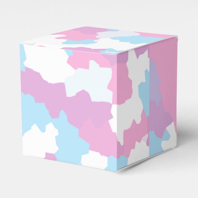 Rosa Blue White Camo Abstrakt Presentaskar (Framsidan Sidan)