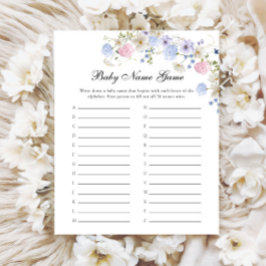 Rosa Blue Wildblomma Gender Reveal Baby Namn