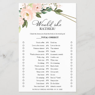 Rosa Blush Blommig Ville Hon Hellre Spel Flyer