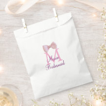 rosa bog monogram bridesmaid modern giftig rustil