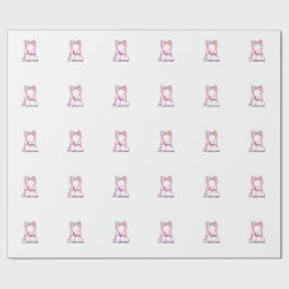 rosa bog monogram bridesmaid modern giftig rustil presentpapper