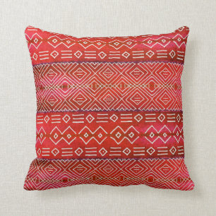 Rosa Bohemian BOHO Desert Stripe Navajo Mönster Kudde