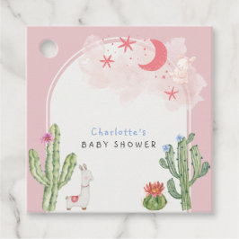Rosa Boho Arch Cactus Leksak Girl Baby Shower Gåvor Etiketter