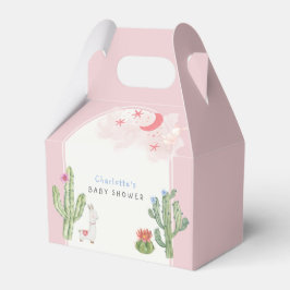 Rosa Boho Arch Cactus Leksak Girl Baby Shower Presentaskar