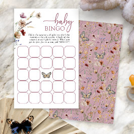 Rosa Boho Baby Bingo-spel