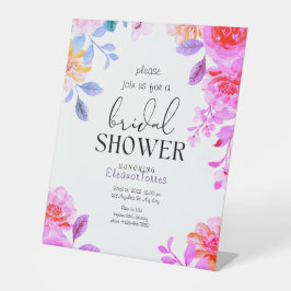 Rosa boho blommigt inbjudningskort för möhippan