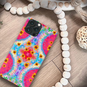 Rosa BoHo Blommigt Roligt Abstrakt Snyggt Girly