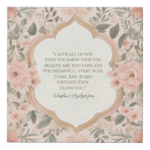 Rosa Boho Blommigt Romantic Quote