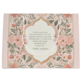Rosa Boho Blommigt Romantic Quote