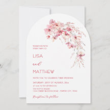 Rosa Boho blommor Vit avslappnad Bröllop
