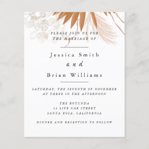  Rosa Boho Bröllop Flyer