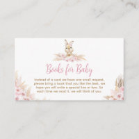 Rosa Boho Bunny Baby Shower Bokar för Baby