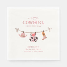 Rosa Boho Cowgirl Clothesline Cowhide Baby Shower