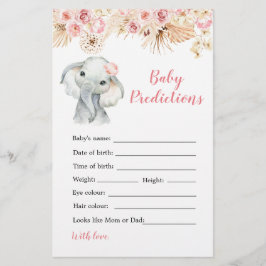 Rosa Boho Elephant Girl Baby Predence Game