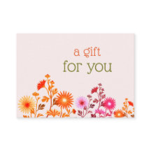 Rosa Boho Land Blommigt Affärskort