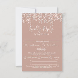  Rosa Boho Modern Elegant Botaniska Bröllop OSA Kort
