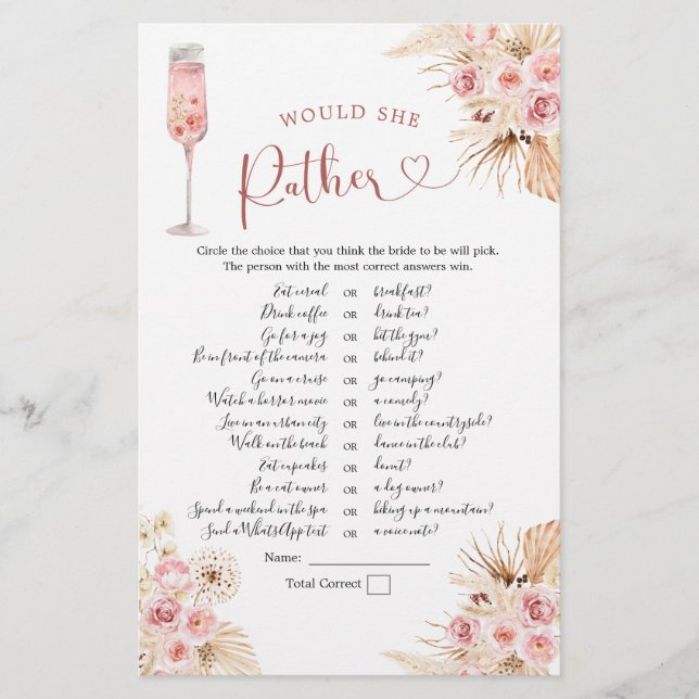 Rosa Boho Petals och Prosecco... (Framsida)