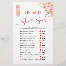 Rosa Boho Petals och Prosecco sa att hon sa: