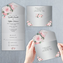 Rosa Boho Ro och Metallic Silver Bröllop
