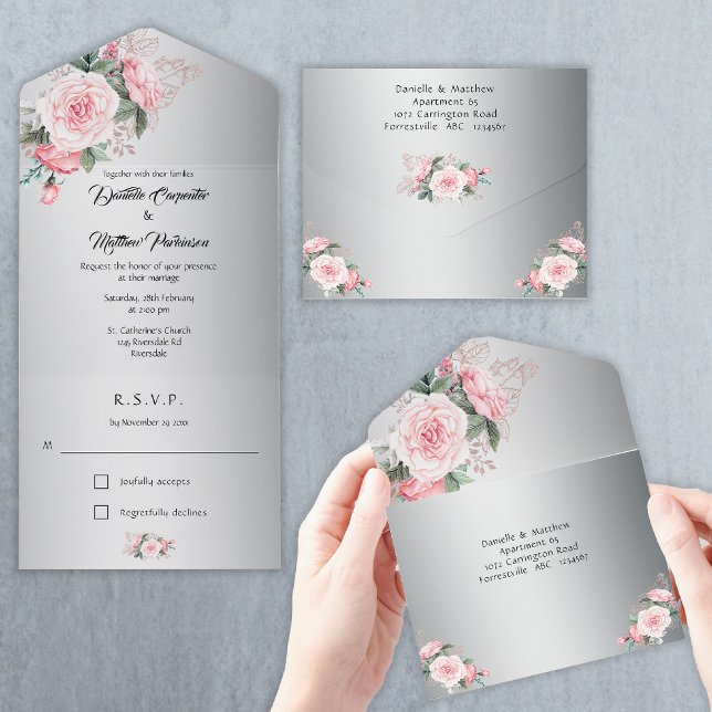 Rosa Boho Ro och Metallic Silver Bröllop (Skapare uppladdad)