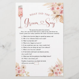 Rosa Boho Ro Soiree Möhippa Groom say Game