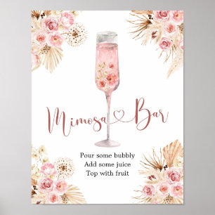 Rosa Boho Ro Soiree Möhippa Mimosa Pub Poster