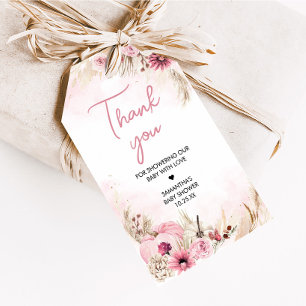 Rosa Boho tar ut favoritmärkord för babyskor Presentetikett