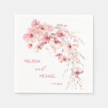 Rosa Boho Watercolor Flowers Your Namn Bröllop