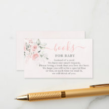  Rosa Bokar för Flicka-kort