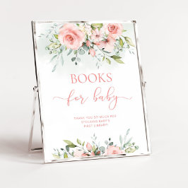  rosa Bokar för vattenfärg i baby Poster