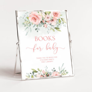 rosa Bokar för vattenfärg i baby Poster