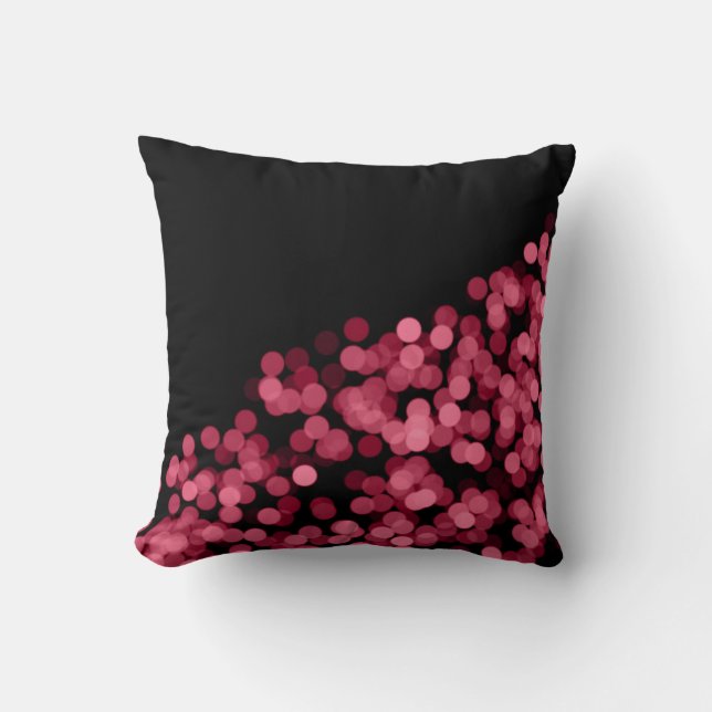 Rosa Bokeh Designad Pillow Kudde (Framsida)