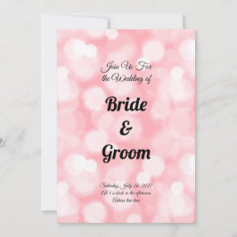  Rosa Bokeh Fairy Ljus bröllopsinbjudan Inbjudningar