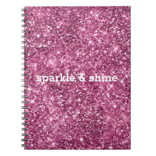 Rosa Bokeh Glitter Anteckningsbok