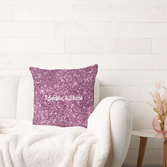 Rosa Bokeh Glitter Kudde (Soffa)
