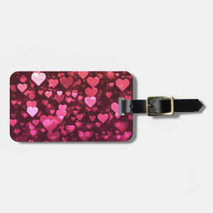Rosa Bokeh Hearts Digital Background Tapet Bagagebricka