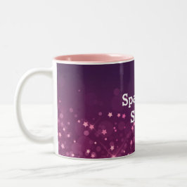 Rosa Bokeh Stars Kaffemugg