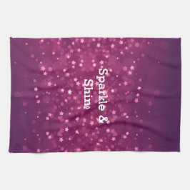 Rosa Bokeh Stars Kökshandduk