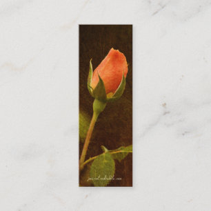 Rosa bokmärke mini visitkort